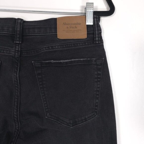 Abercrombie & Fitch Men’s Skinny Advanced Stretch Jeans Distressed Black 29x30 - Picture 10 of 14